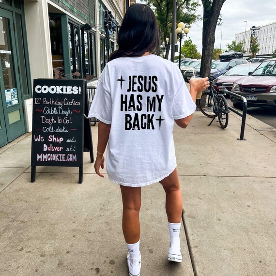Jesus has my back Shirt, Jesus comfort color shirts, Christian Shirts, Youth Group Shirts, Bible Verse Shirts, Jesus Gifts, Pastor Gifts