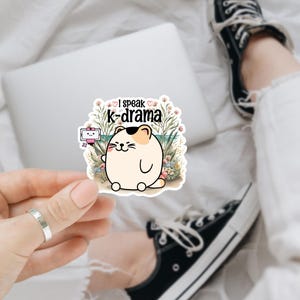 Cute Kdrama Sticker, Funny Kdrama Decal, Water bottle Sticker, Cute Kawaii Sticker, Kdrama Gifts