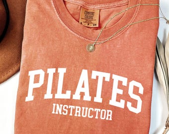 Pilates Instructor Comfort Colors Shirt: Vintage-Feel Gym Workout Tee