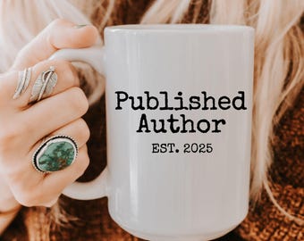 Custom Published Author Mug, Gift for Writers, Custom Author Mug, Writer's Gift, Gift for Authors, Personalized Author Gifts