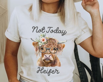Highland Cow Shirt, Cowgirl Western Shirt, Cute Cow Shirt for Mom, Country Girl Shirt, Gift for Coworker, Farm Animal Shirt