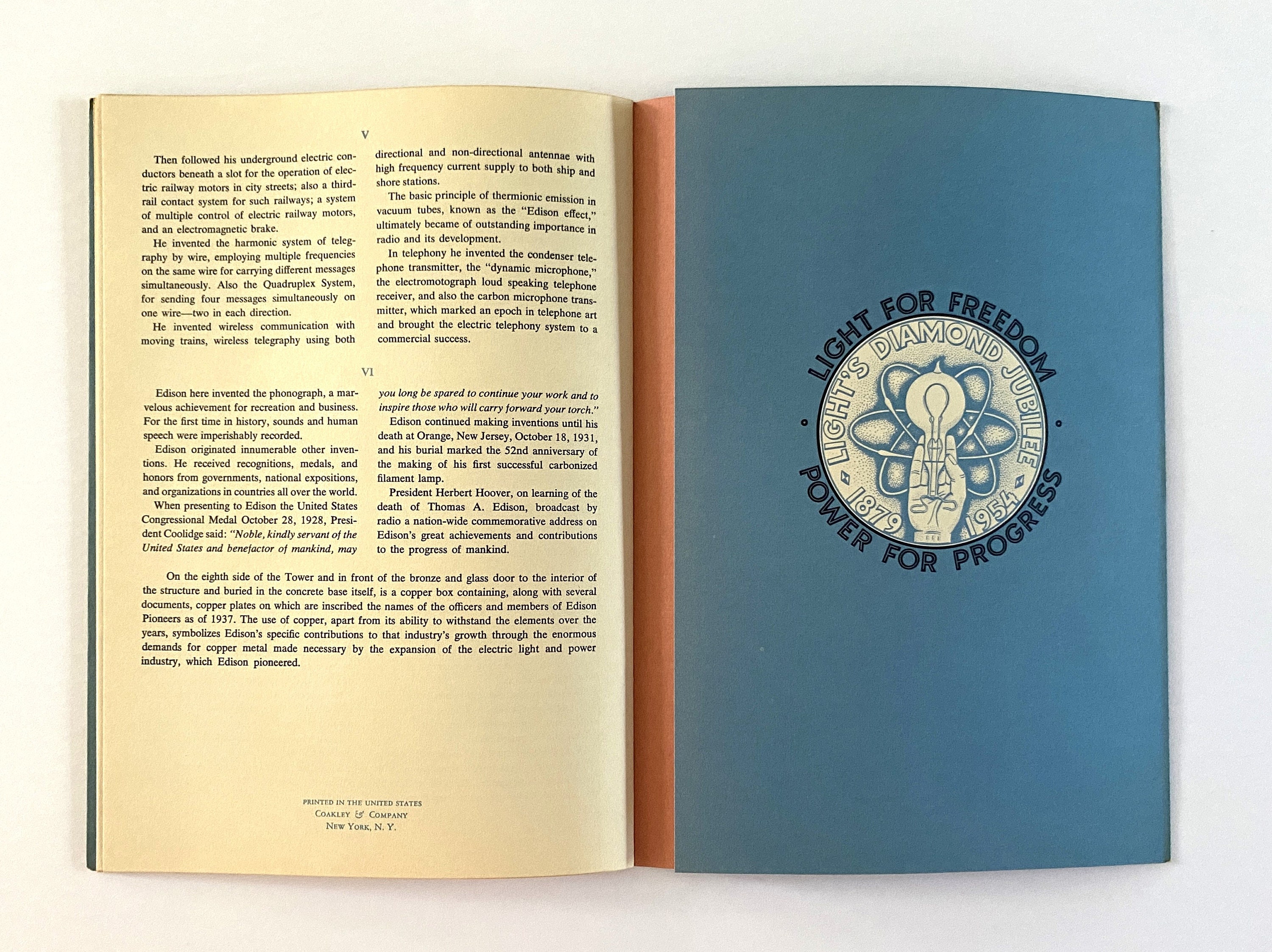 Vintage Thomas Edison Illustrated Booklet Thomas Alva Edison Lights ...