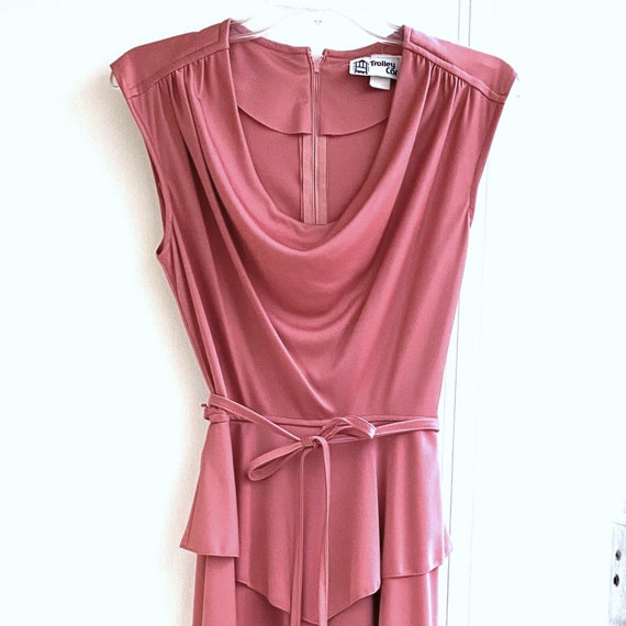 Vintage 1977 Dress by Trolley Car – Salmon Pink –… - image 1