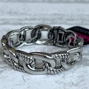 Silver Bangle Hinged Bracelet, Costume Jewelry, Gift for Her, Wife Mother Sister, Mother's Day Gift, Accessories, Fashion Jewelry, Bangle