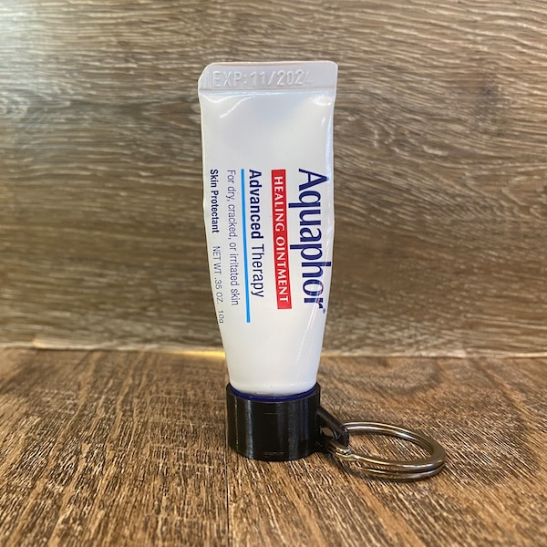 Aquaphor Healing Ointment Customizable Keychain 3D-Printed | Small Bestie Gifts for Her Girls Chapstick Keychain Personalized