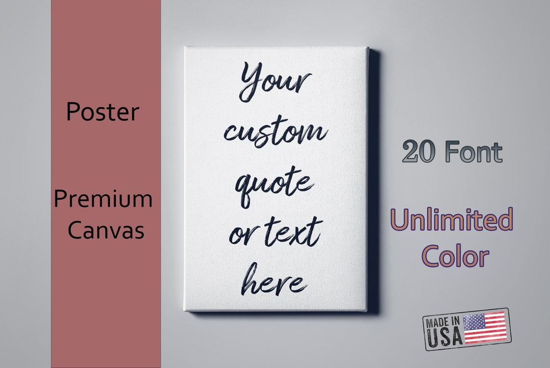 Custom Quote Print or Canvas, Custom Text Print, Personalized Quote and ...