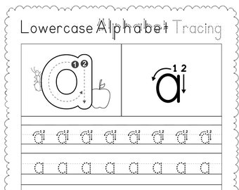 26 Printable Lowercase Alphabet Tracing Worksheets | Nursery EYFS Preschool Resources | Kindergarten Handwriting Practice | ABC Practice
