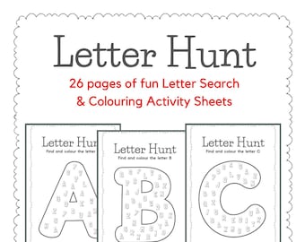 Letter Hunt Alphabet Worksheets | ABC Colouring Pages (Printable)