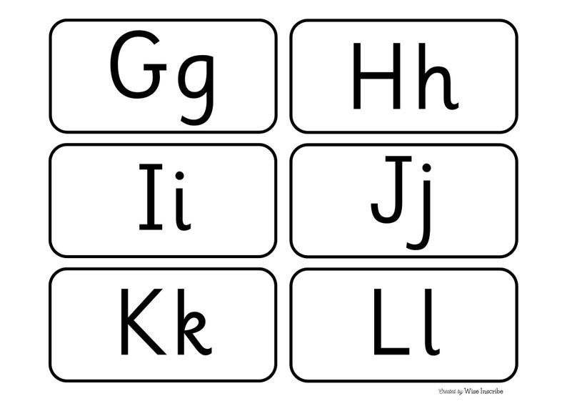 Buy 26 Upper and Lowercase ABC Printable Flashcards Alphabets ...