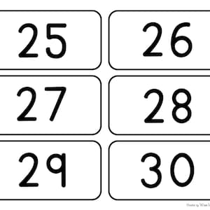 Printable Number Flashcards 1-100: Preschool Learning (digital Download
