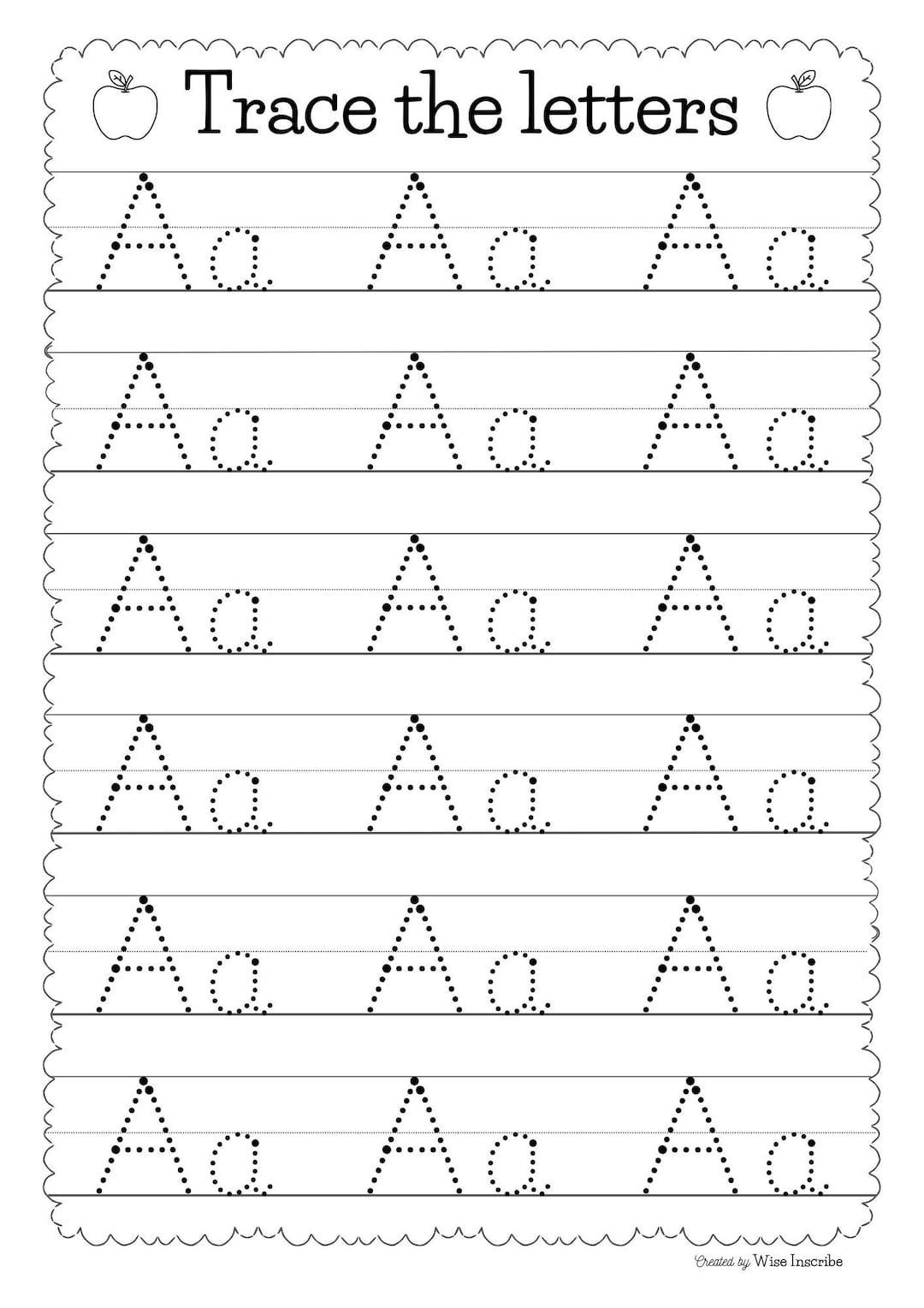26 Trace the Alphabet Worksheets Printable Letters Tracing Nursery