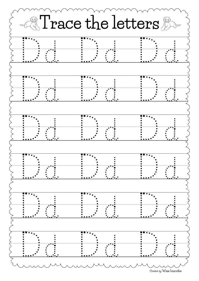 26 Trace the Alphabet Worksheets Printable Letters Tracing - Etsy