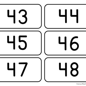 Printable Number Flashcards 1-100: Preschool Learning (digital Download ...