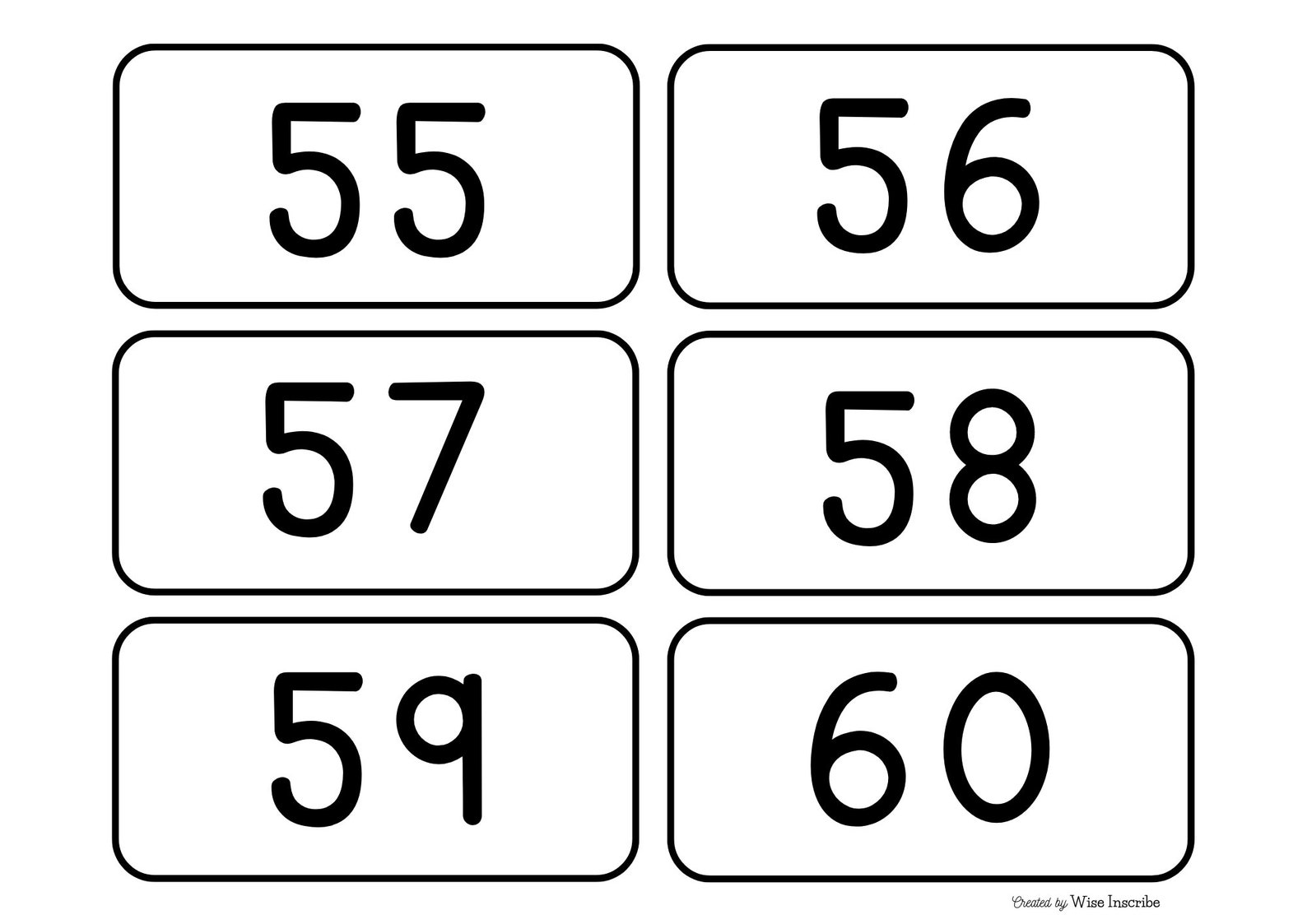 100 Printable Numbers 1-100 Flashcards | Preschool Maths Learning ...