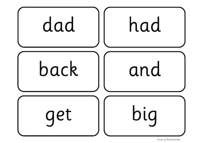 First 100 Tricky Words Flashcards Sight Words High Etsy