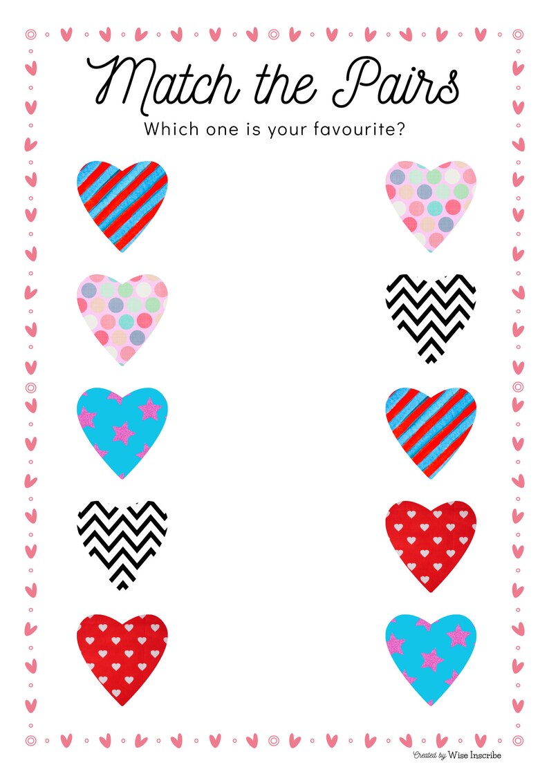 Valentine's Day Printable Activity Sheets Preschool Resources Toddlers