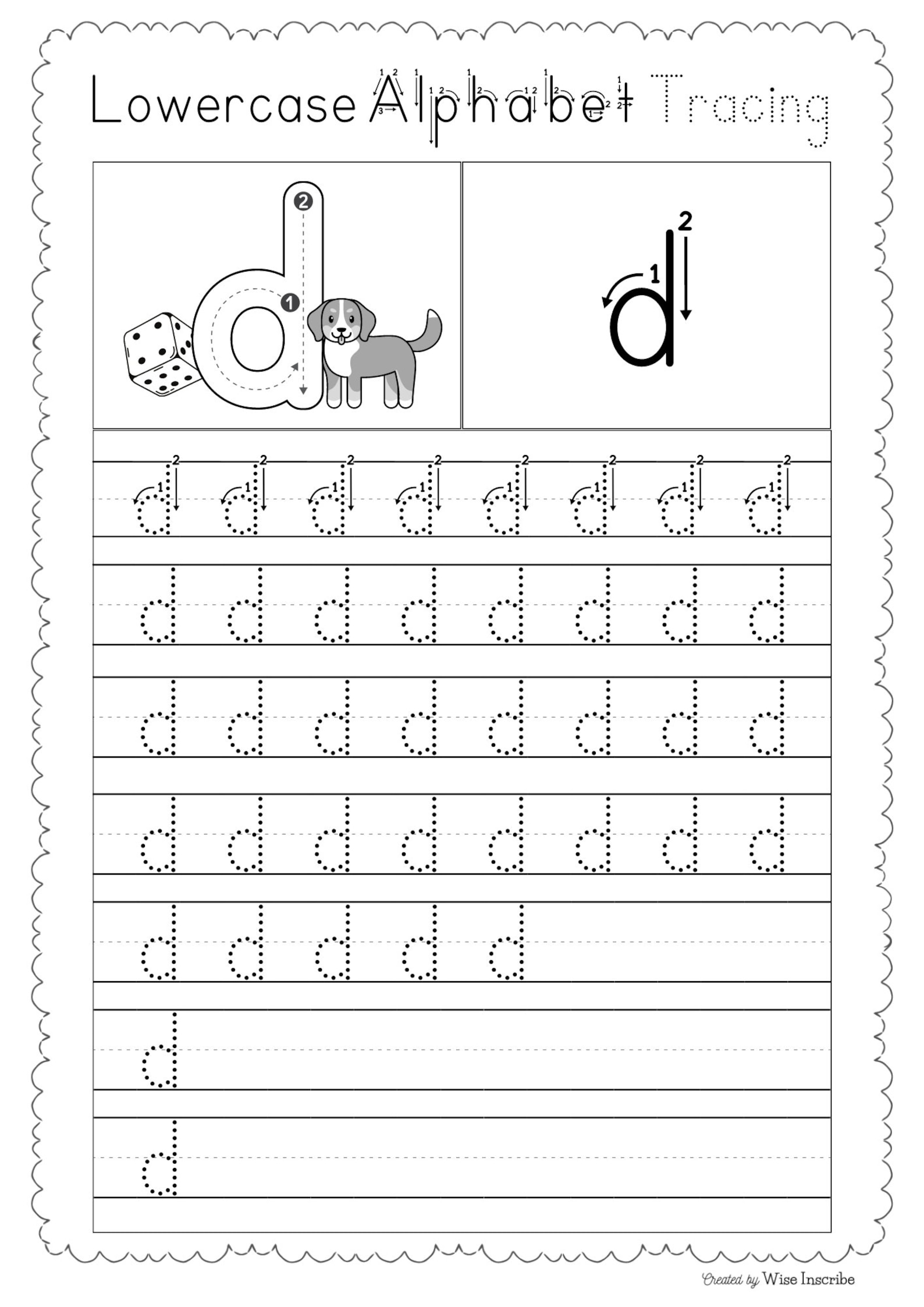 Lowercase Alphabet Tracing Worksheets | ABC Practice (printable) - Etsy