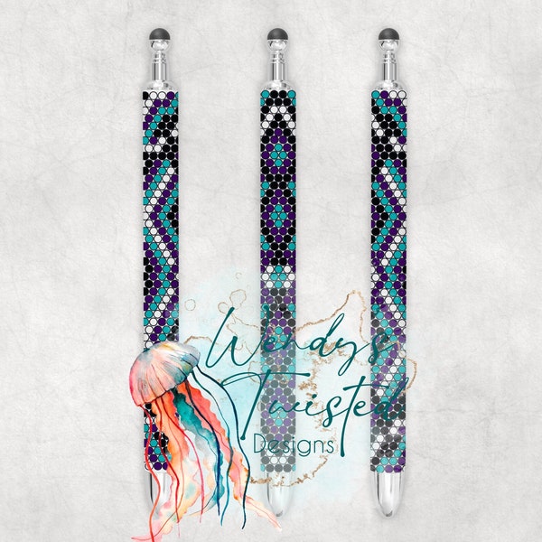 Kaleidoscope pen template 3MM/ SS12 Rhinestone Pen Template