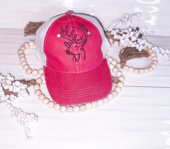 Embroidered Hat-outlined Deer Hat-hiking Hats-baseball Hats-custom  Hat-personalized Gift-best Friends Gift-dad Hat Embroidered 