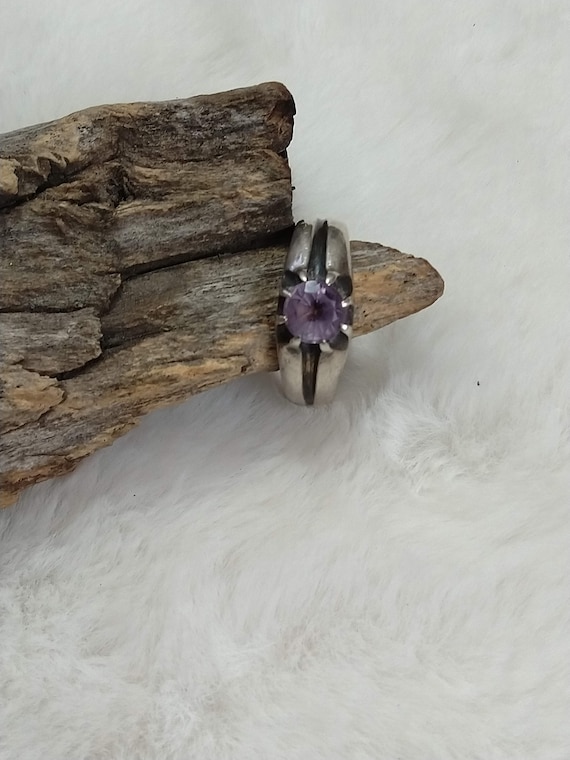 Sterling Silver and Amethyst Antique Ring