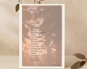 With You - Original Gedicht oder Postkarte - 10x15