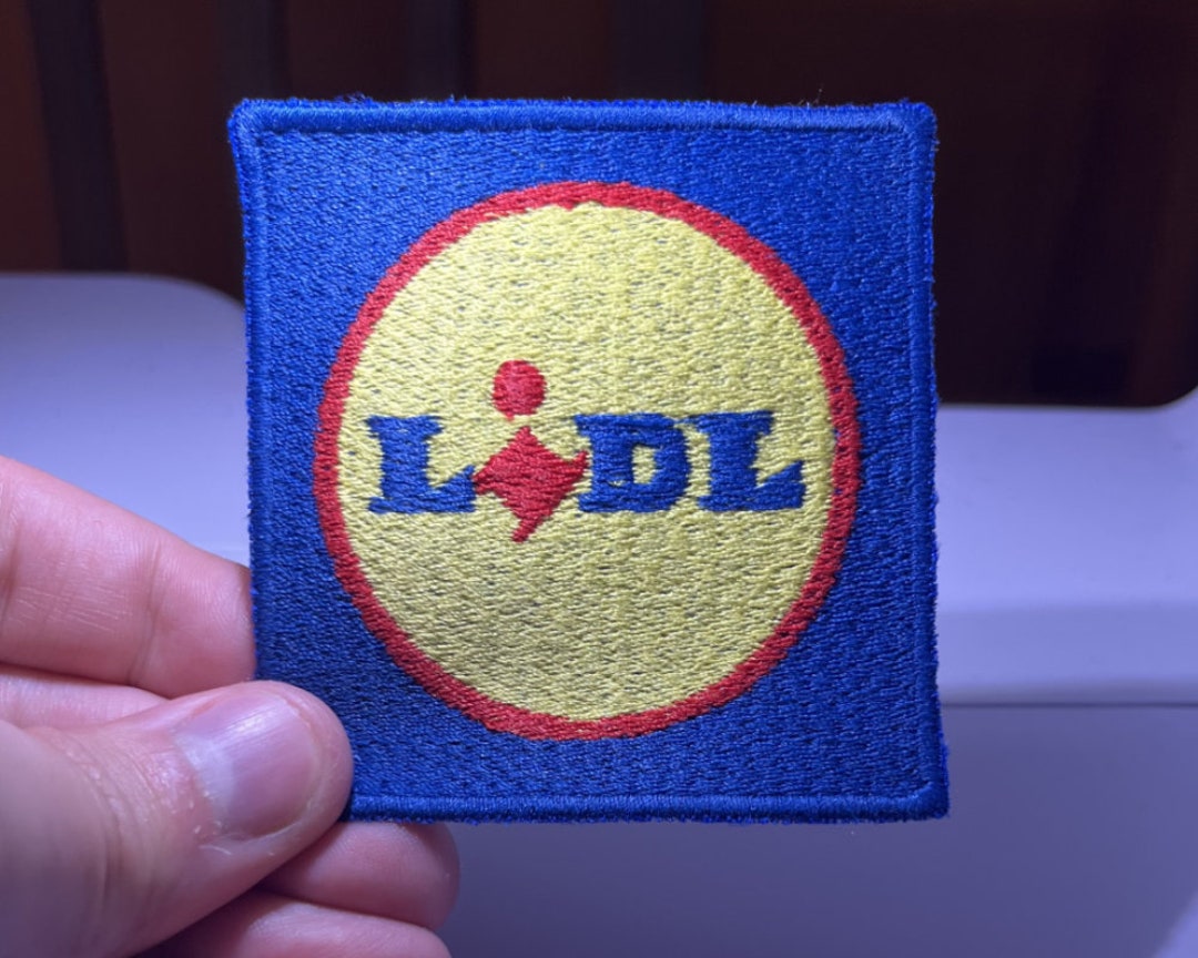 Lidl Embroidered Patch With Sew On, Iron on or Hook and Loop Backing Etsy