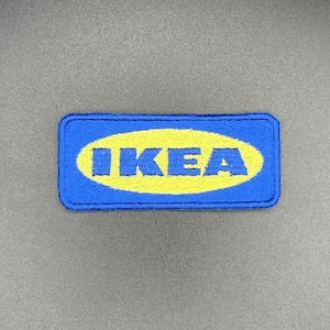 IKEA Embroidered Patch with Sew On, Iron On or Hook and Loop Backing