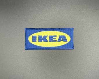 IKEA Embroidered Patch with Sew On, Iron On or Hook and Loop Backing