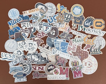 5 pegatinas holográficas universitarias: calcomanías impermeables para portátiles - Cualquier escuela