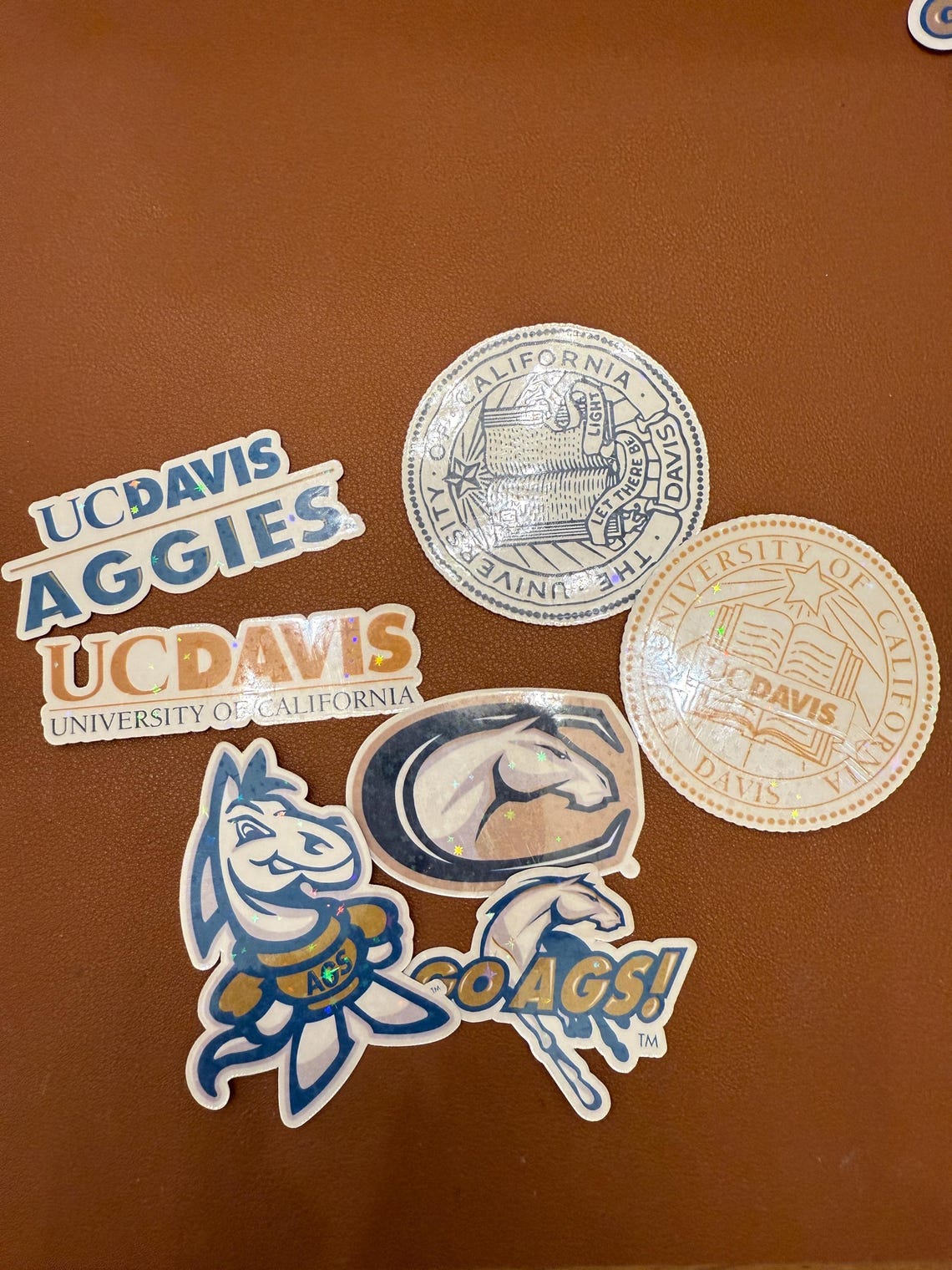 5pcs Holographic College Stickers: Waterproof Laptop Decals - Any ...