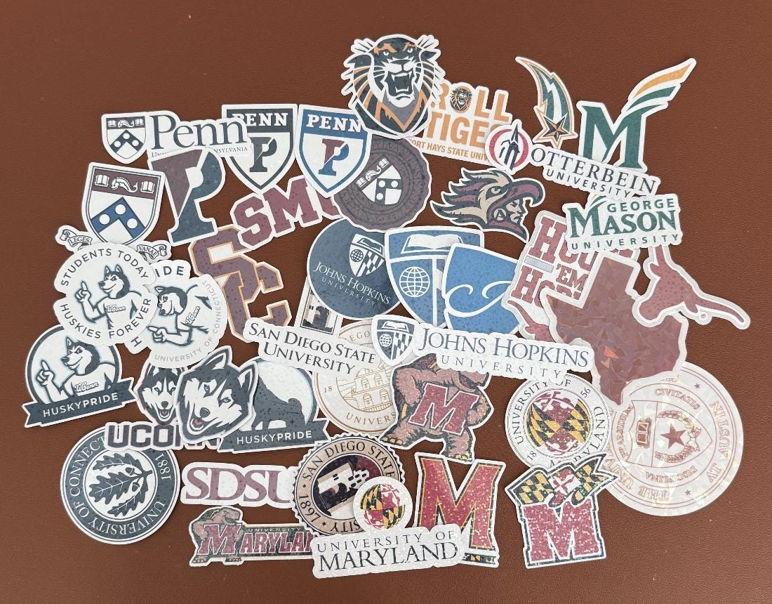 5pcs Holographic College Stickers: Waterproof Laptop Decals - Any ...