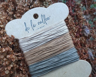 Collezione di fili Sashiko in cotone tinto naturalmente DOCK 3 colori 7 metri ciascuno, per cuciture lente, rammendi visibili ecc., coloranti vegetali naturali