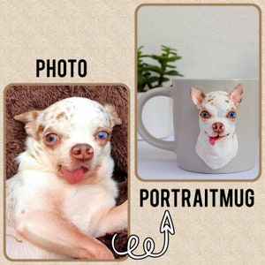 Custom Dog Mug, Personalized Dog Gift, Dog Lover Mug, Dog Photo Cup, Pet Memorial Mug, Dog Portrait Keepsake, Custom Dog Gift, Dog Cup