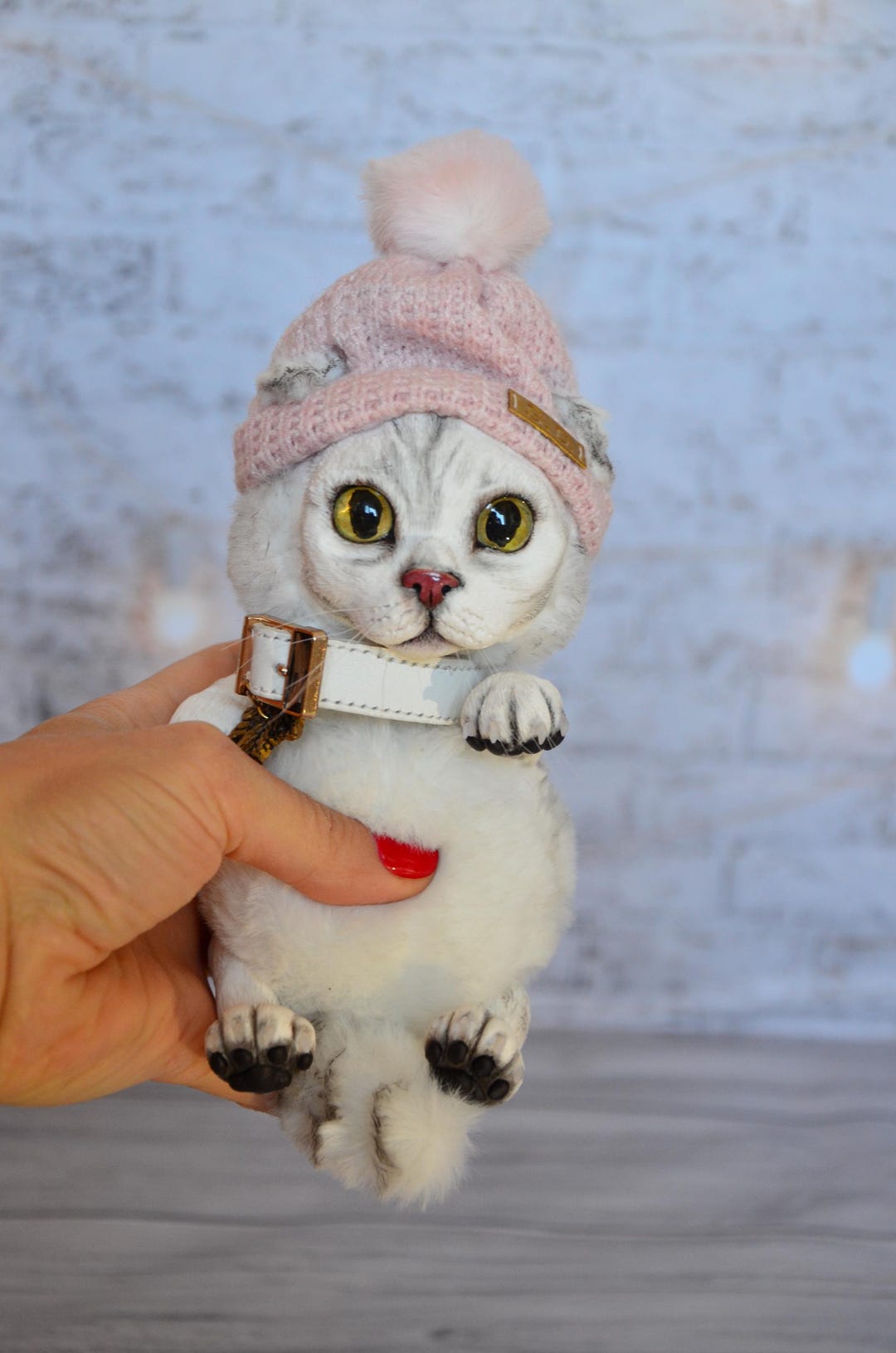 Handmade Cat Doll, Cat Art Doll, Cat Lower Gift, Collectible Animal ...