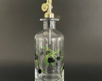 Olive Me Loves Olive You, Hand-painted Olive Oil Dispenser