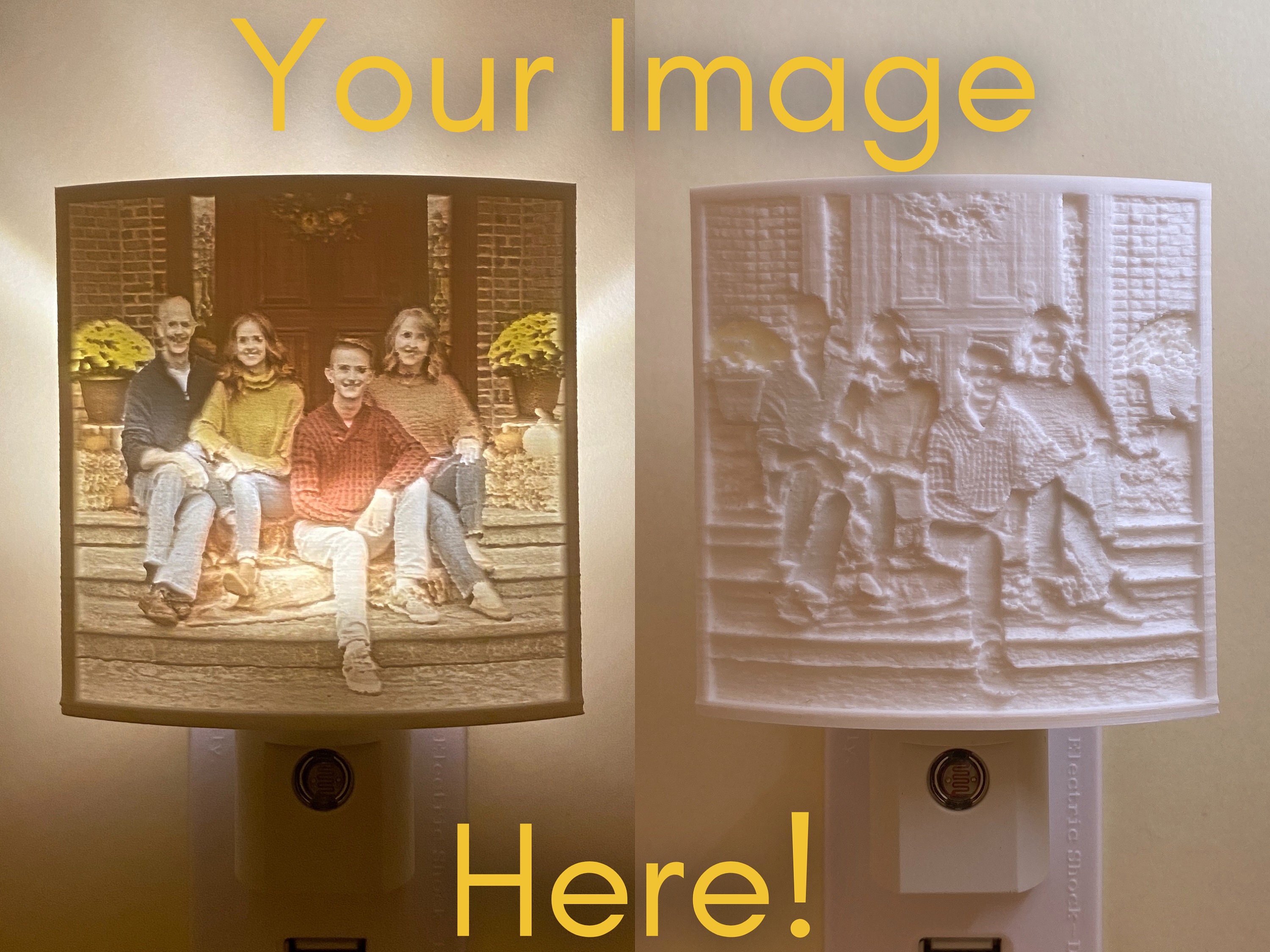 3D Printed Customizable Lithophane Light Picture Box Gift Great