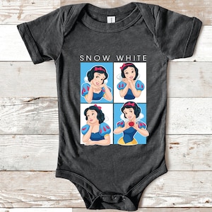 Disney Princess Snow White Bodysuit, Disney Characters, Disneyland Bodysuit, Disneyworld Baby Bodysuits, M430