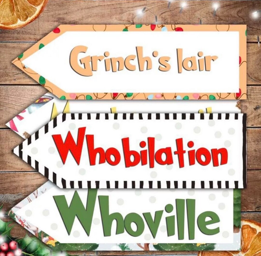 The Grinch Christmas Arrows, the Grinch Decoration,decor,xmas Arrows ...