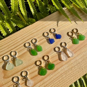 Huggie Sea Glass Earrings