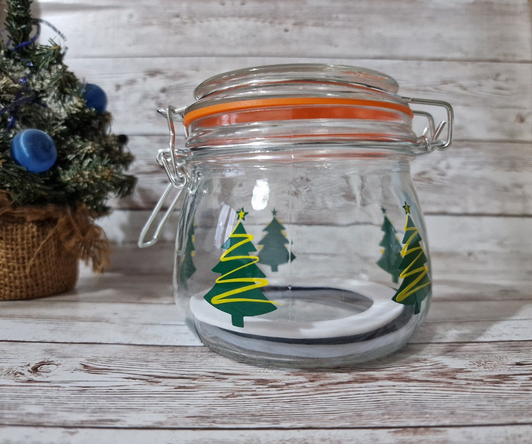 Christmas Tree Storage Jar With Clip Top Lid Etsy UK