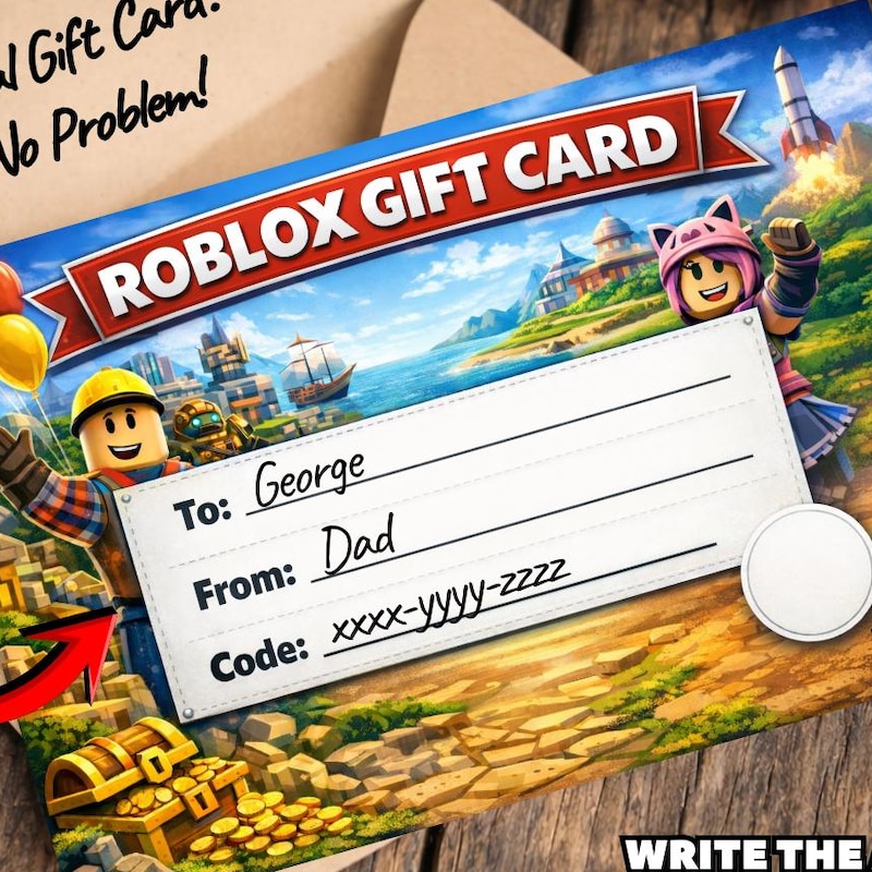 Robux Gift Card Template - 60+ Gift Ideas for 2026