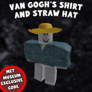 Roblox MET MUSEUM - Camisa e chapéu de palha de Van Gogh