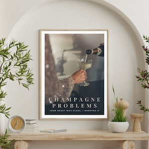 Impresión lírica, cartel de problemas de champán, regalo de Swiftie