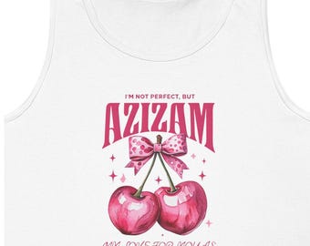 Azizam Cherry Graphic Tank Top: Y2K Retro Summer Shirt