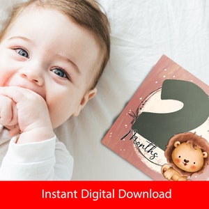 Little Paws Baby mijlpaalkaarten digitale Instant Download, Baby eerste jaar maandelijkse kaarten, nieuwe moeder baby shower cadeau