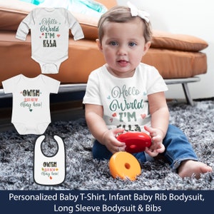 Personalized Newborn Outfit & Bib: Cotton Coming Home Set