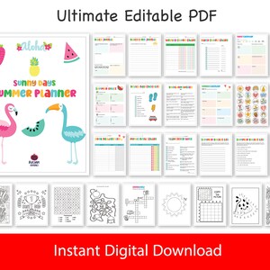 Printable Chore Chart and Summer Planner Pages - Sample
Summer Activity Page - Coloring Fun