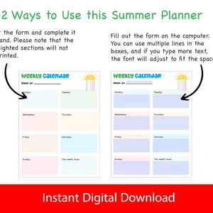 Editable Calendar Page - July
