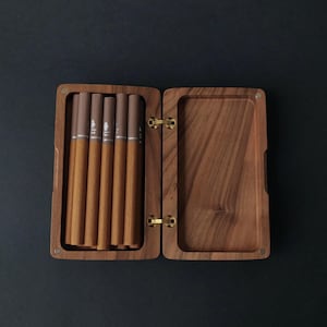 Personligt cigarettfodral, resecigarrlåda, jointfodral, jointhållare, cigaretthållare, presenter för rökare, trubbig hållare, cigarillfodral