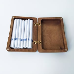 Custom Joint Holder Case / Personalized Rolling Tobacco Case / Engraved Pre Roll Holder / Fits 4&quot; (100mm) or 3.3&quot; (84mm) / Hold 19 Cigarette